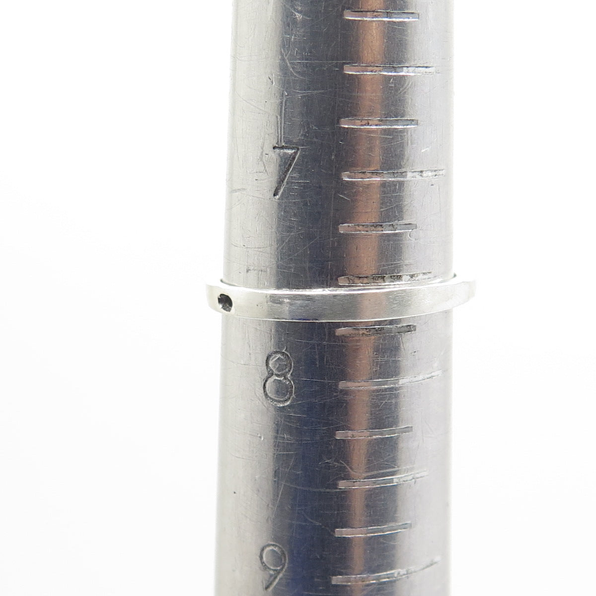 925 Sterling Silver Round-Cut Shaped C Z Bypass Ring Size 7.75