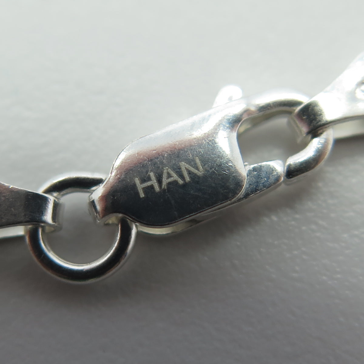 HAN 925 Sterling Silver Italy Figaro Link Bracelet 7.25"