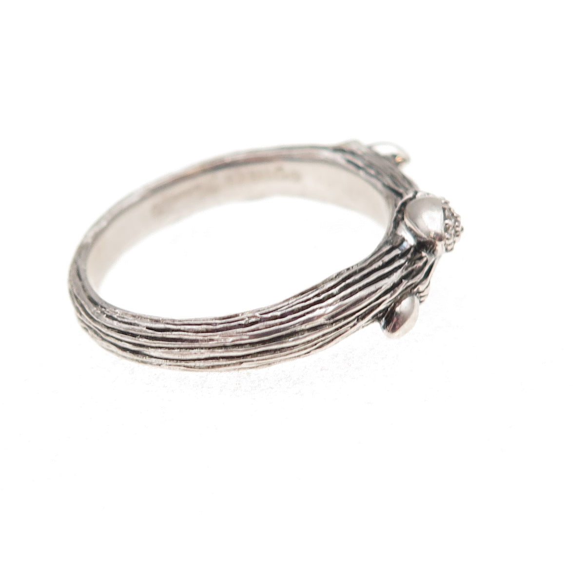 Stephen Dweck 925 Sterling Silver Real Diamond Fortuna Branch Ring Size 9.25