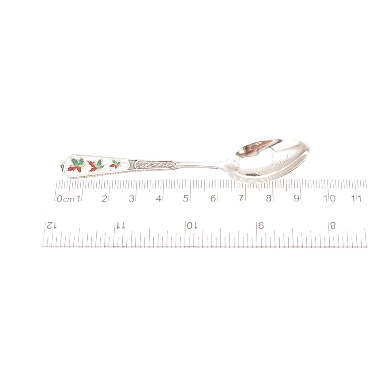 Breadner Co. 925 Sterling Silver Antique Art Deco Enamel Canada Coffee Spoon