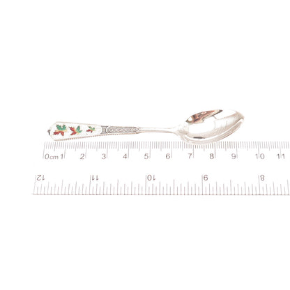 Breadner Co. 925 Sterling Silver Antique Art Deco Enamel Canada Coffee Spoon