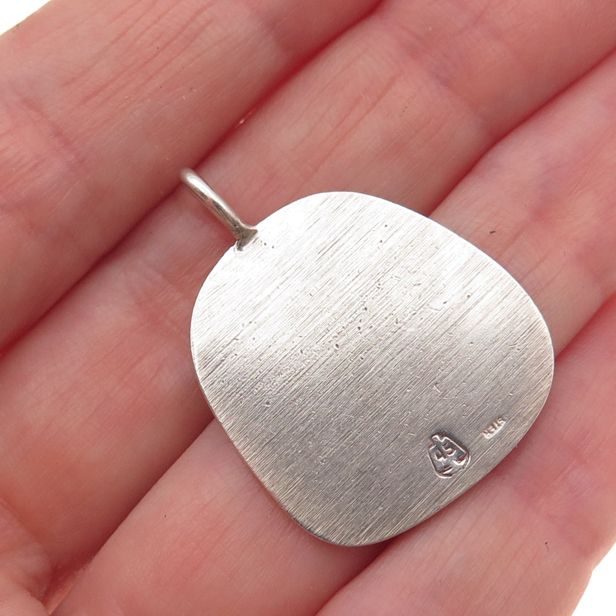 925 Sterling Silver Vintage Mexico Cross Oxidized Charm Pendant