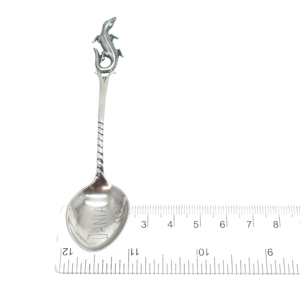 LOUIS DAVID ANDERSON Sterling Silver Antique Art Deco Dania Lizard Coffee Spoon