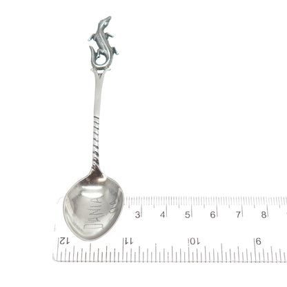 LOUIS DAVID ANDERSON Sterling Silver Antique Art Deco Dania Lizard Coffee Spoon