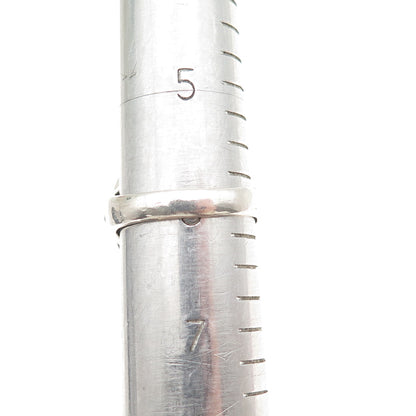 Old Pawn 925 Sterling Silver Vintage Southwestern Turquoise Tribal Ring Size 6