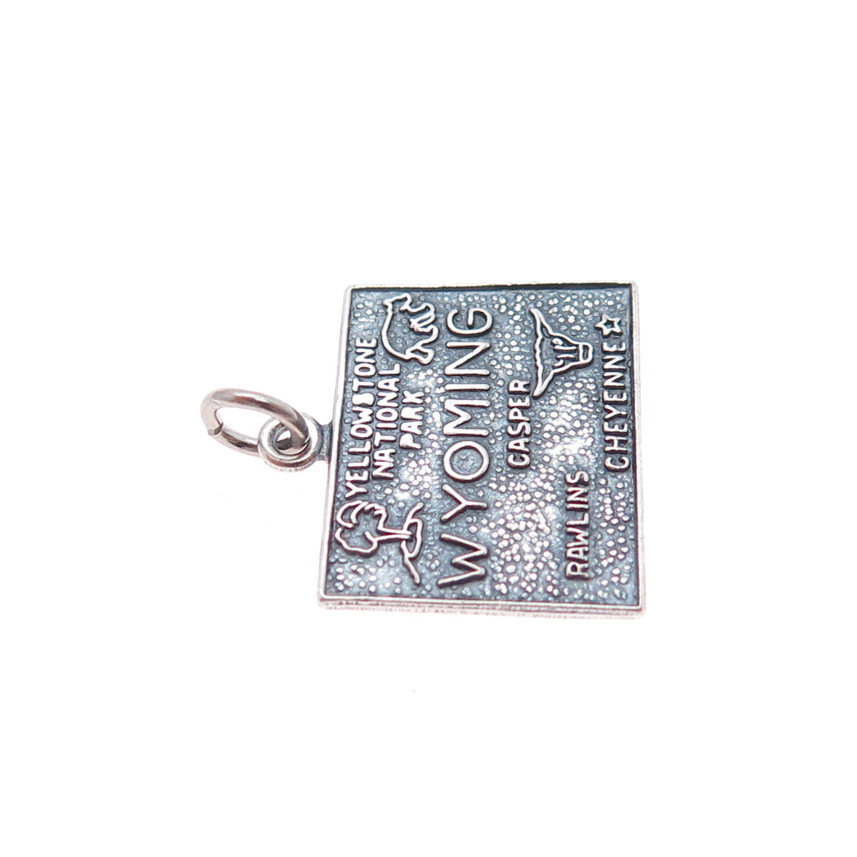 FRENCH & FRANKLIN Sterling Silver Vintage Wyoming Oxidized Minimalist Pendant