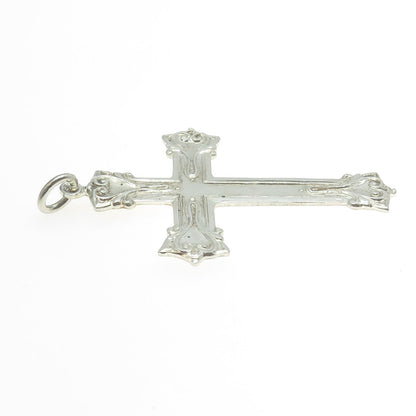 WALLACE 925 Sterling Silver Vintage Ornate Cross Pendant