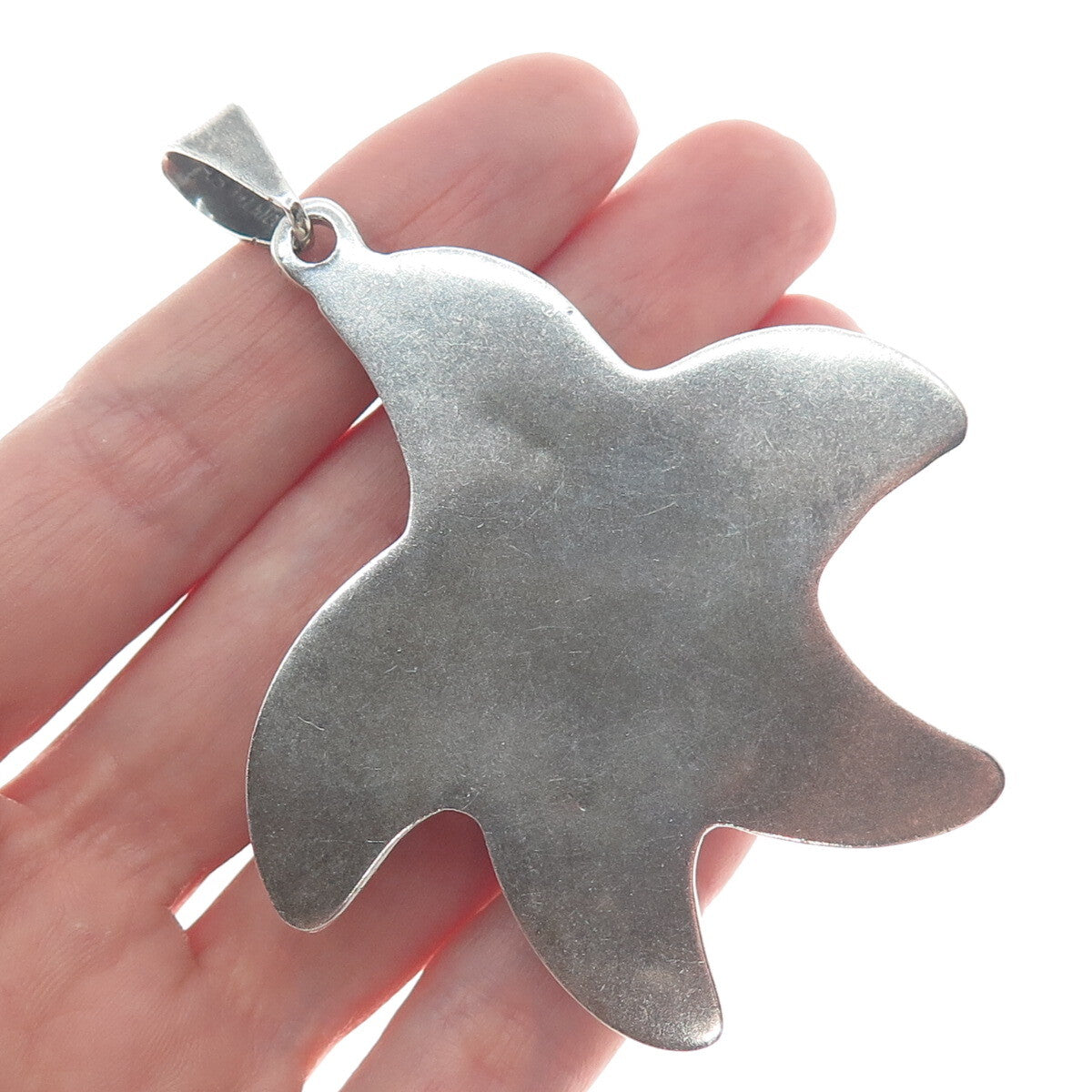925 Sterling Silver Vintage Mexico Starfish Oxidized Pendant