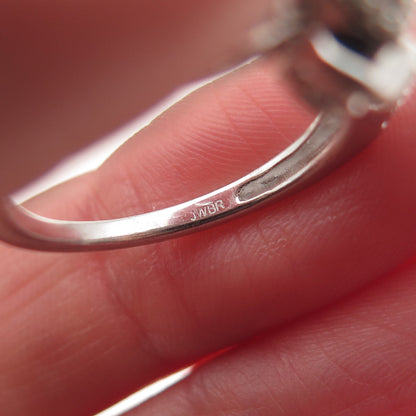 Jane Seymour 925 Sterling Silver Real Round-Cut Diamond Heart Ring Size 7