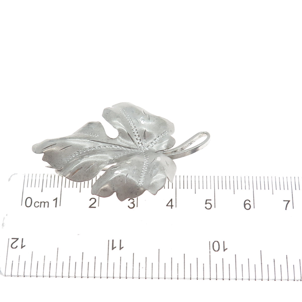CURTIS CREATIONS 925 Sterling Silver Antique Art Deco Maple Leaf Pin Brooch