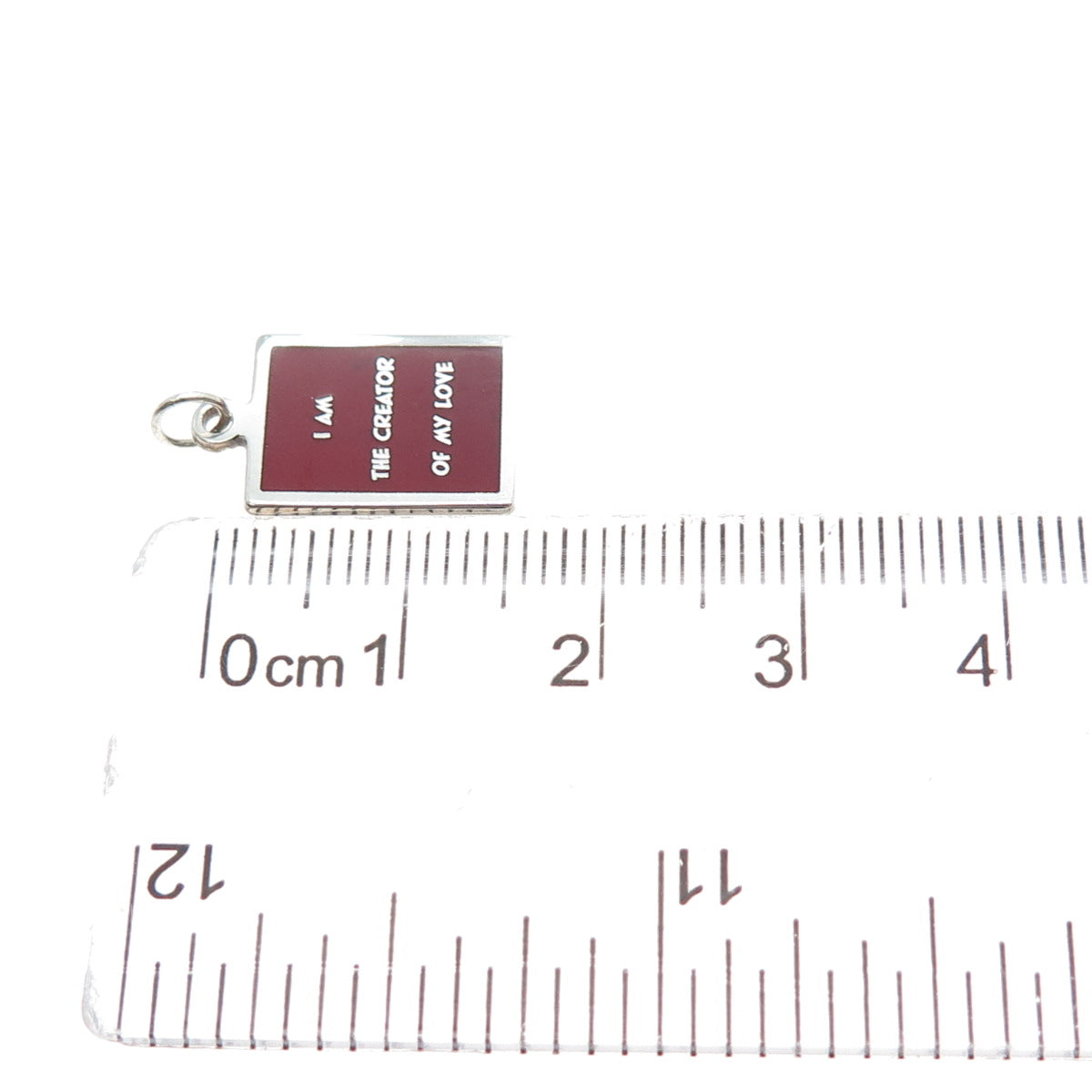 925 Sterling Silver Enamel I Am The Creator Of My Love Minimalist Charm Pendant