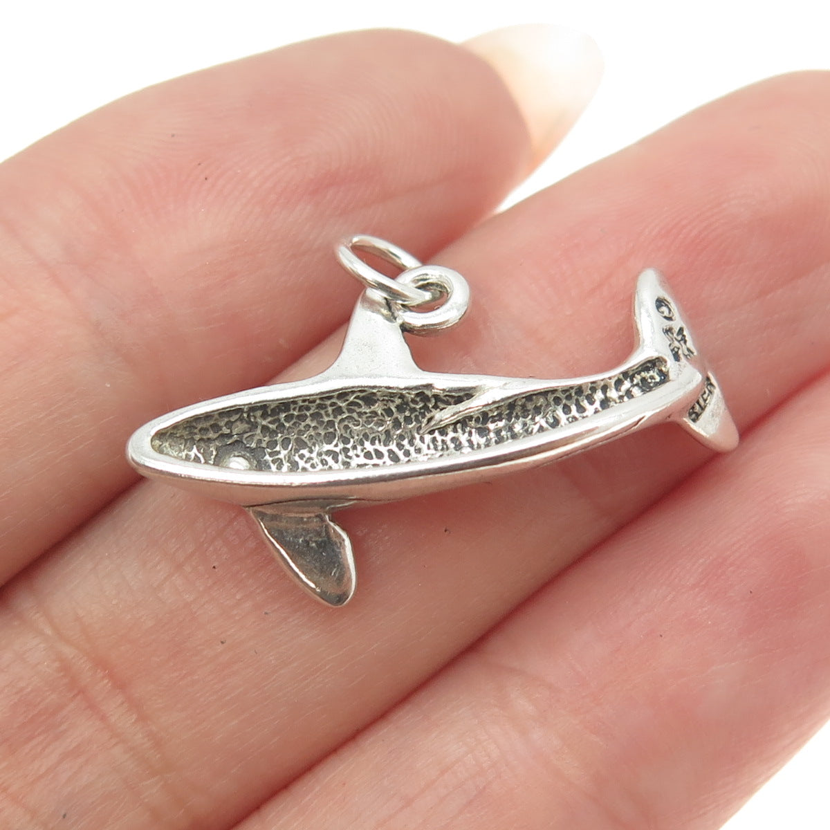 SUN WEST 925 Sterling Silver Vintage Shark Pendant