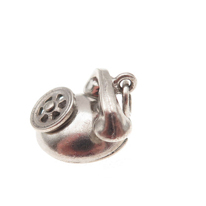 Danecraft Sterling Silver Antique Art Deco Rotary Phone 3D Mini Charm Pendant