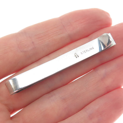 HAROLD FITHIAN 925 Sterling Silver Vintage Modernist Bar Tie Clip