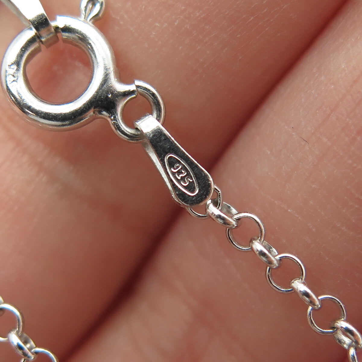 925 Sterling Silver Round-Cut C Z Key Rolo Chain Necklace 16"