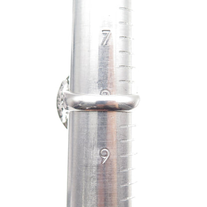 925 Sterling Silver Real Round-Cut Amethyst Ornate Flower Ring Size 8.25