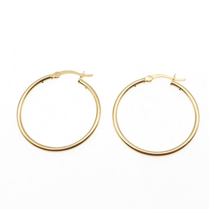 925 Sterling Silver Gold Plated Hoop Earrings