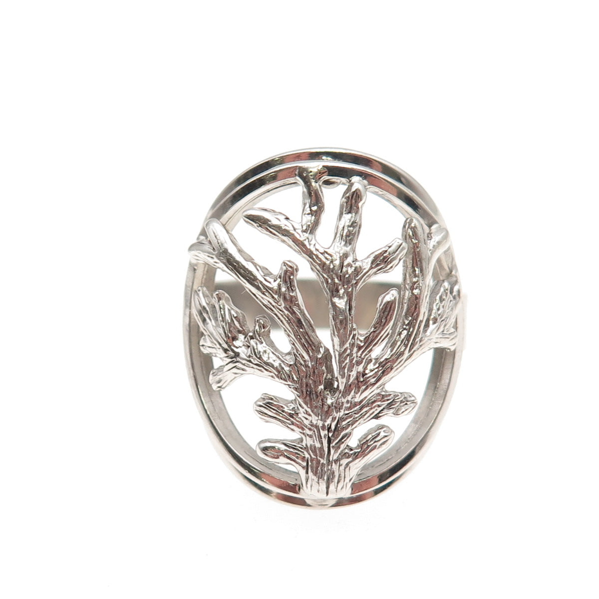 Tahara 925 Sterling Silver Vintage Tree of Life Oxidized Ring Size 9.75