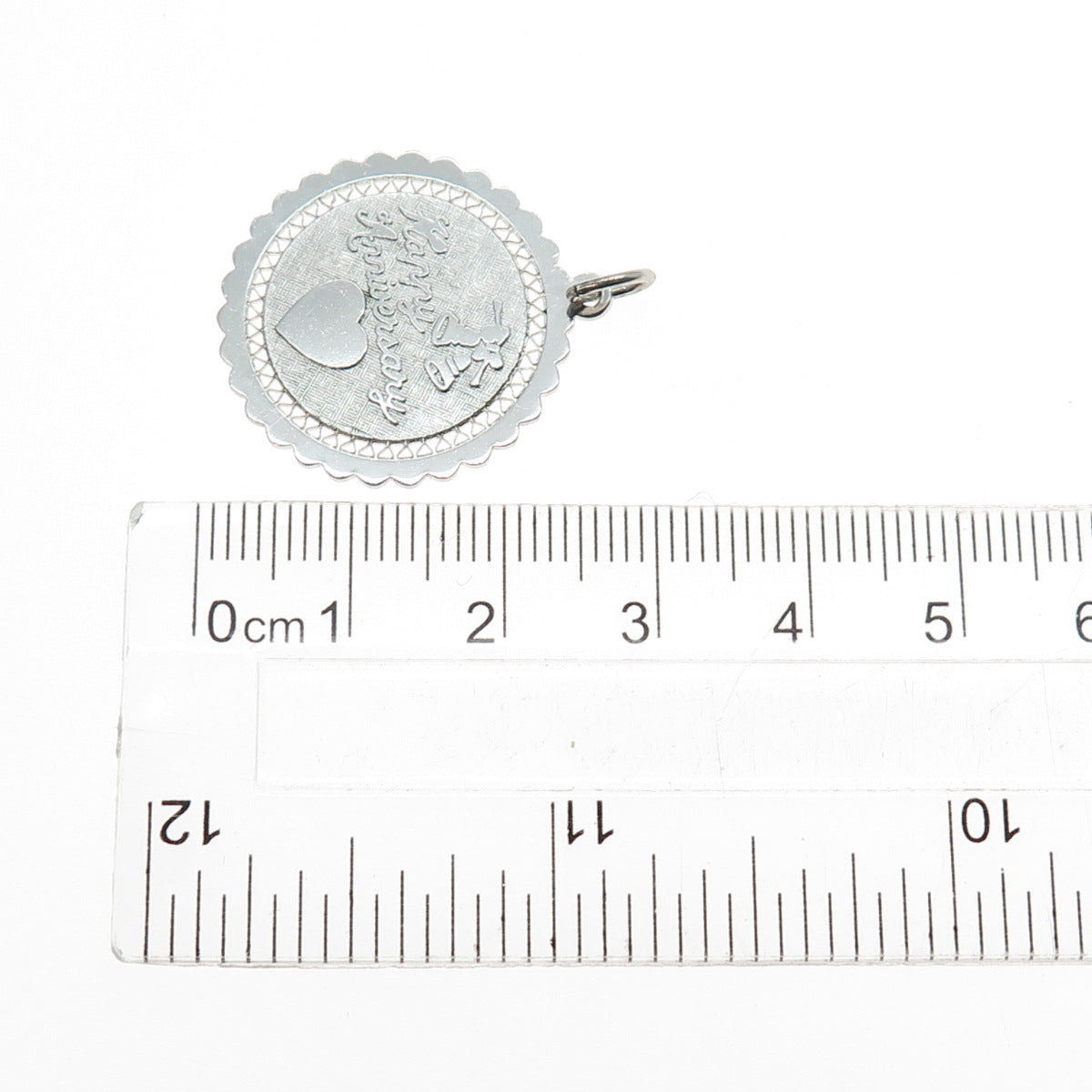 Griffith & Sons 925 Sterling Silver Vintage Happy Anniversary Charm Pendant