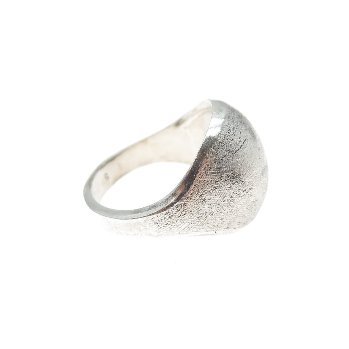 VARGAS 925 Sterling Silver Vintage Modernist Dome Oxidized Ring Size 6.75