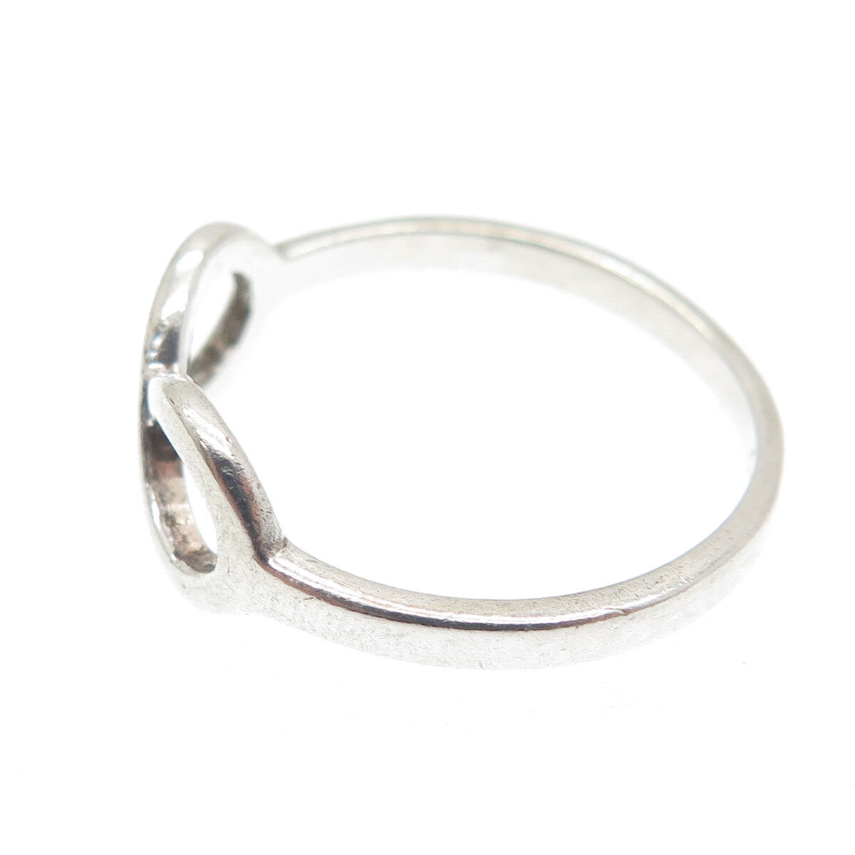 925 Sterling Silver Vintage Infinity Ring Size 8.25