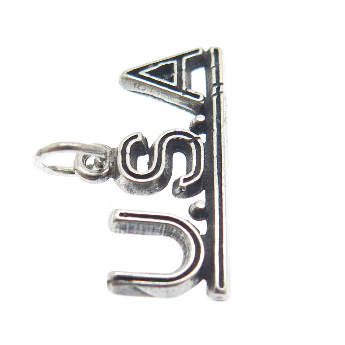 SUN WEST 925 Sterling Silver Vintage USA Charm Pendant