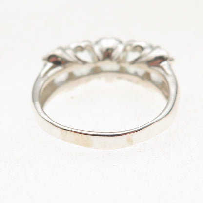 925 Sterling Silver Vintage Real Oval-Cut Light Blue Topaz Ring Size 10