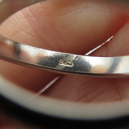 925 Sterling Silver Vintage Crisscross Ring Size 6.5