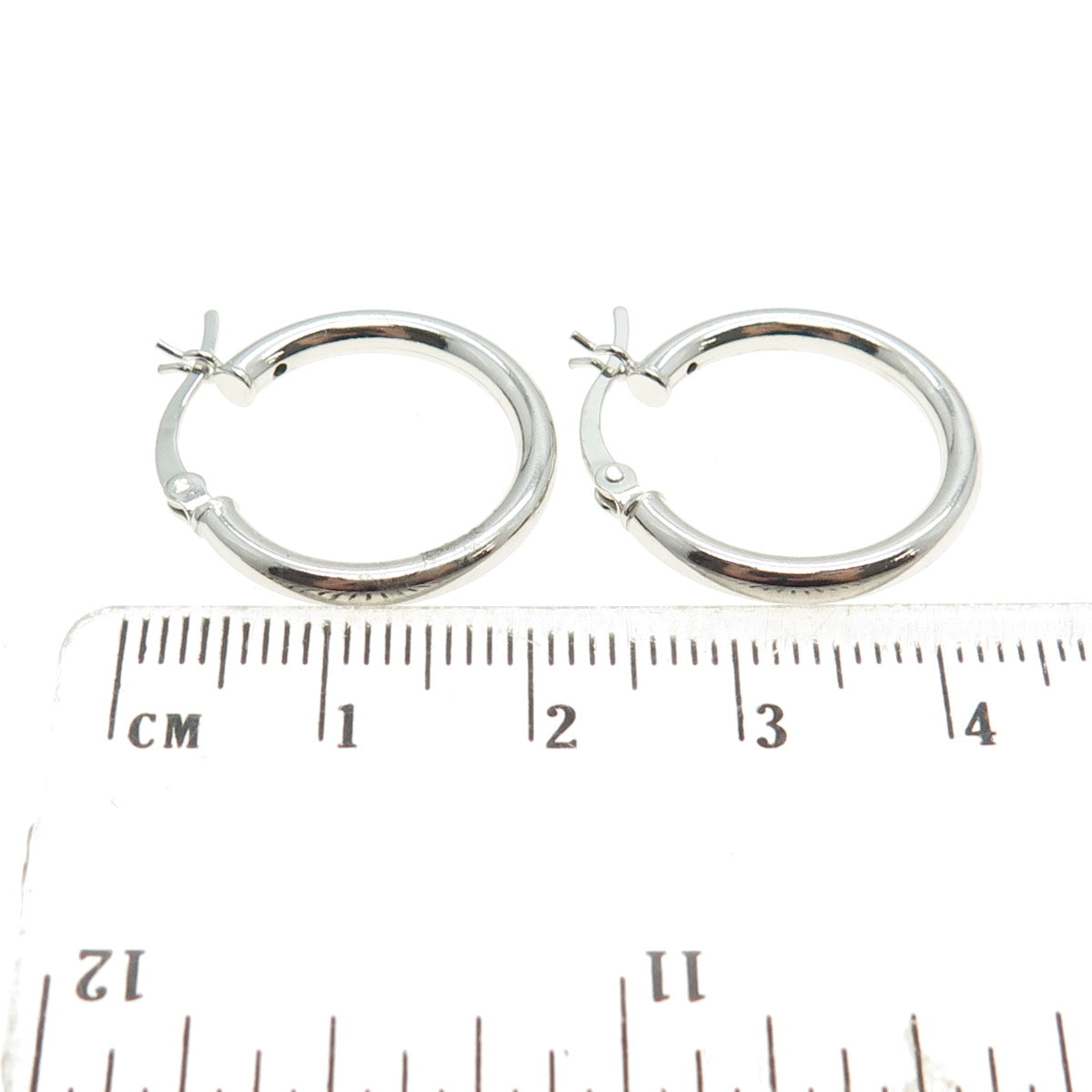 925 Sterling Silver Hinged Hoop Earrings