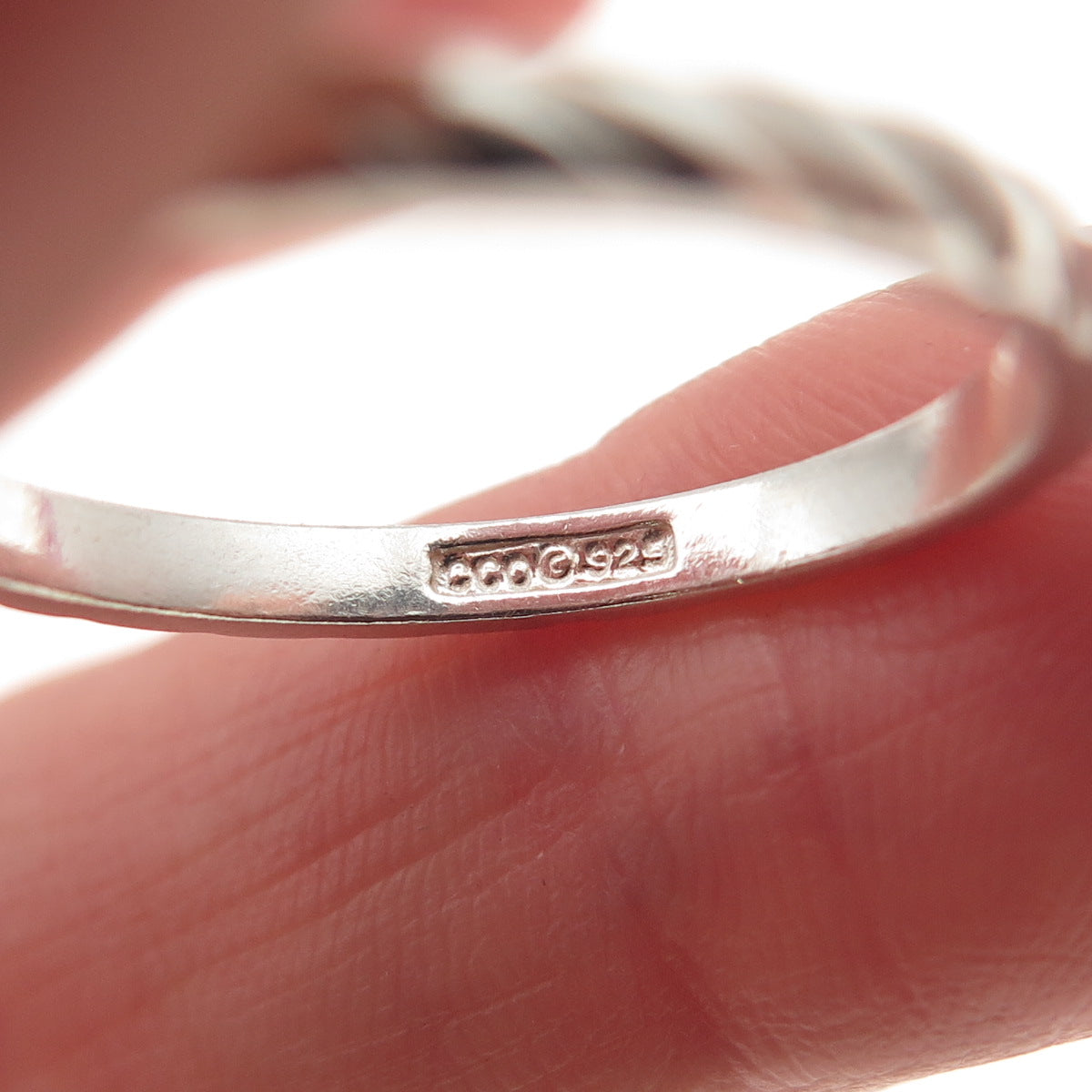 Coleman Co. 925 Sterling Silver Vintage Stackable Ribbed Band Ring Size 10