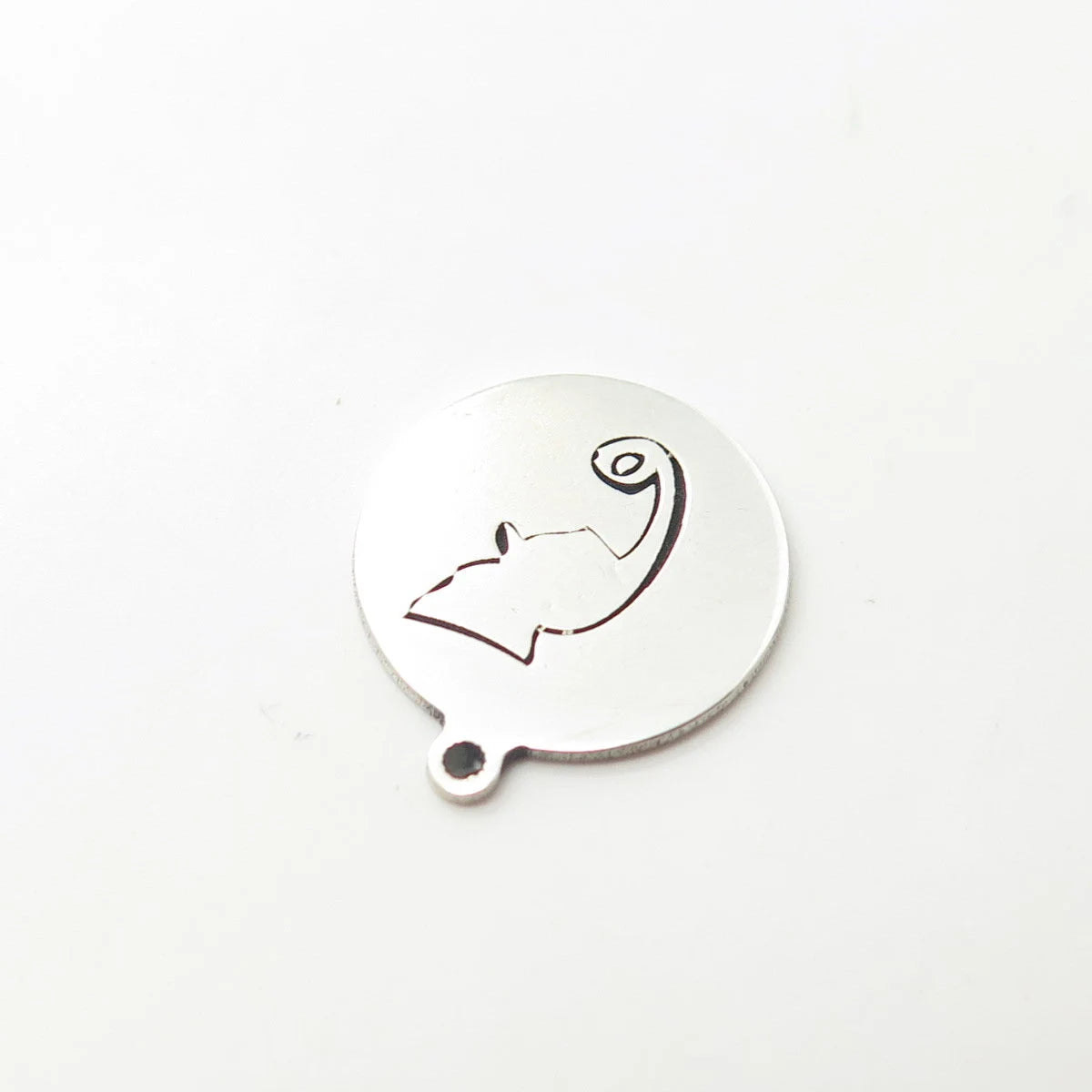 925 Sterling Silver USA Two In Town Chameleon Charm Pendant