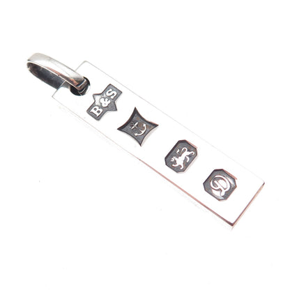 Bodenham & Shorthouse 925 Sterling Silver Vintage 1978 Birmingham Bar Pendant