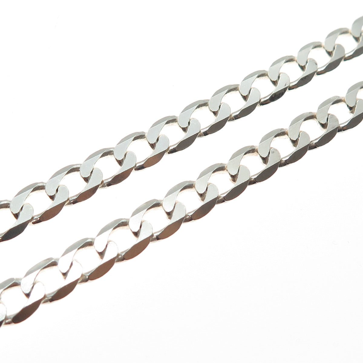 925 Sterling Silver Vintage Curb Chain Necklace 22"