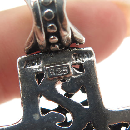 925 Sterling Silver Vintage Ornate Cross Pendant