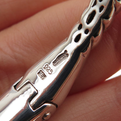 Lorenzo 925 Sterling Silver 18K Gold Vintage Real Amethyst Bracelet 6.5"