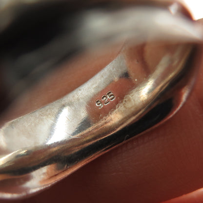 925 Sterling Silver Vintage Modernist Rotating Band Ring Size 7