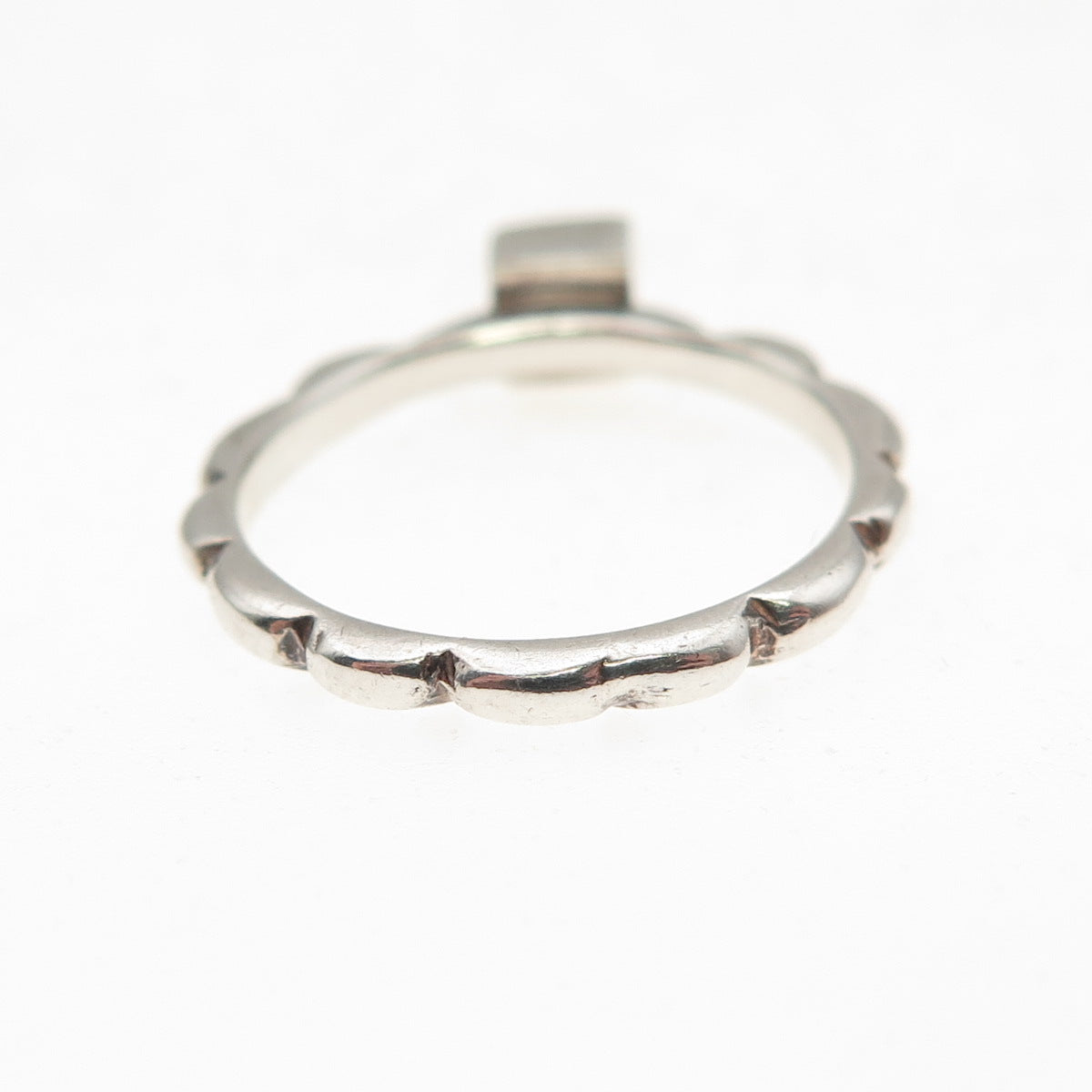 925 Sterling Silver Vintage Real Tourmaline Oxidized Ring Size 4.75