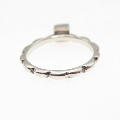 925 Sterling Silver Vintage Real Tourmaline Oxidized Ring Size 4.75