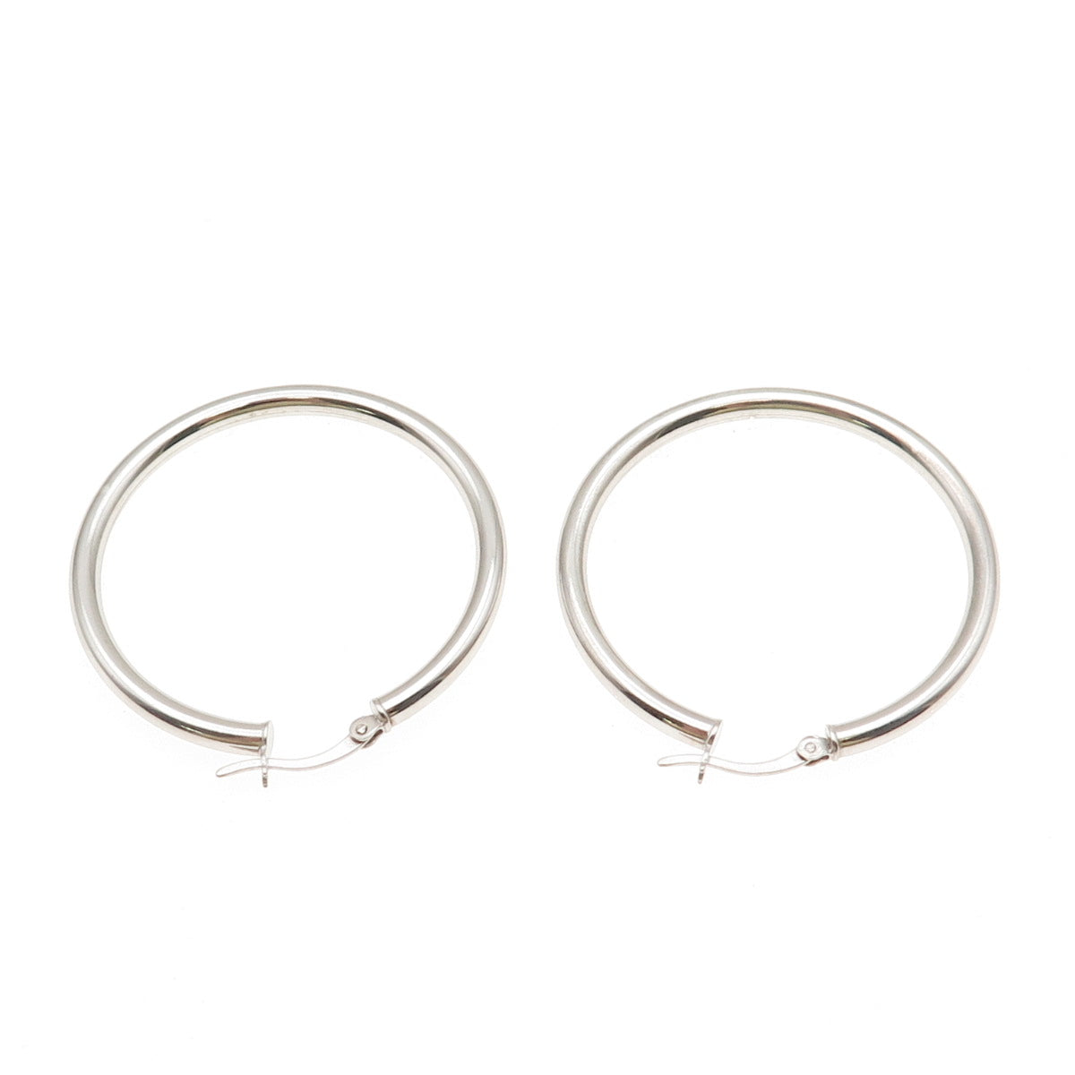 925 Sterling Silver Tube Hoop Earrings