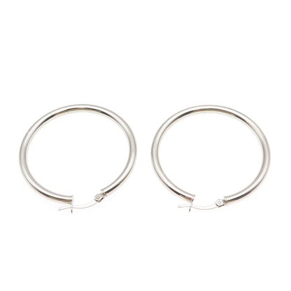 925 Sterling Silver Tube Hoop Earrings