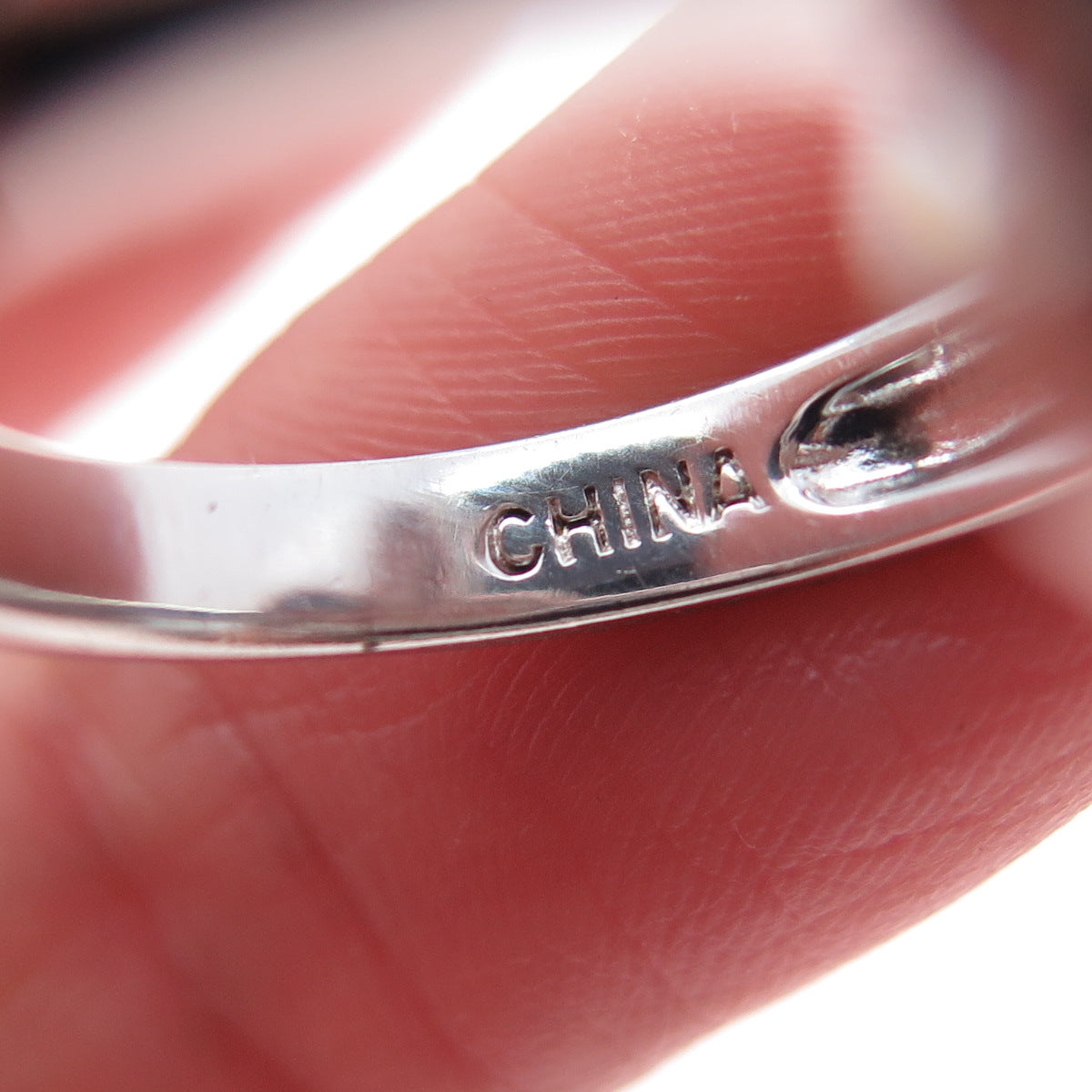 ROSS SIMONS 925 Sterling Silver Real Diamond Hope Flower Ring Size 7.75