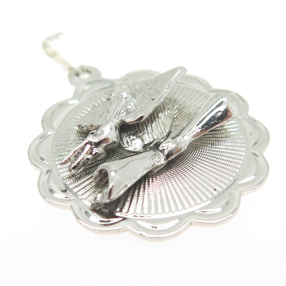 JEANOR 925 Sterling Silver Vintage Graduation Academic Cap Pendant