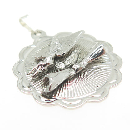 JEANOR 925 Sterling Silver Vintage Graduation Academic Cap Pendant