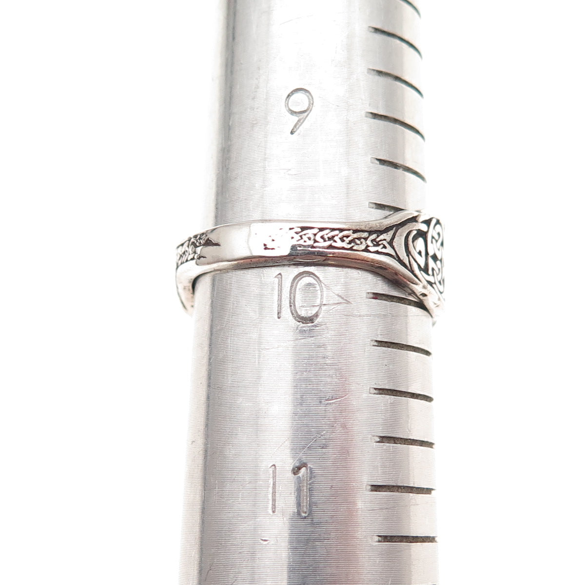 925 Sterling Silver Vintage Multi-Faith Pentagram Oxidized Ring Size 10