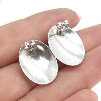 Old Pawn 925 Sterling Silver Vintage Southwestern Real Mother-Of-Pearl Earrings