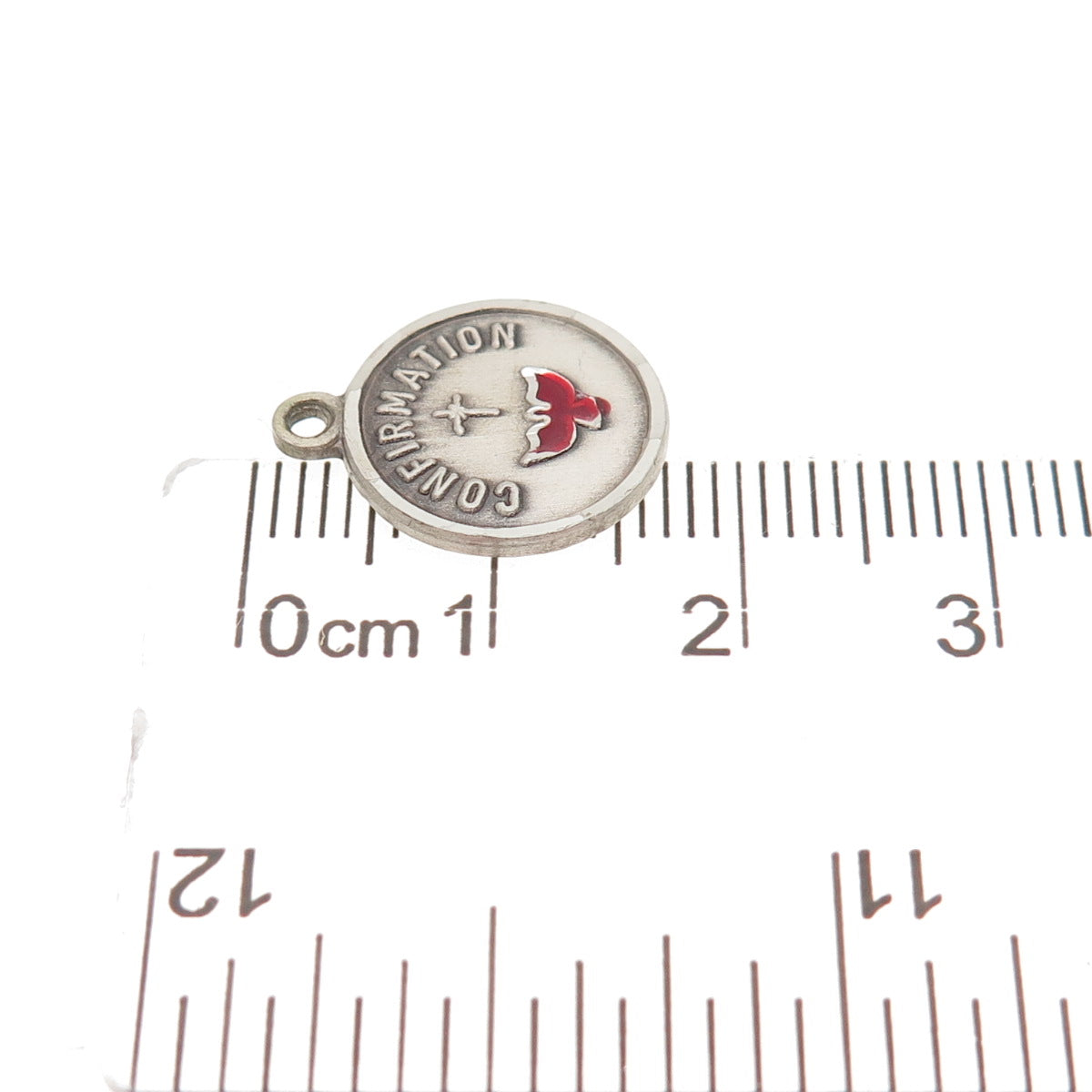 Bliss 925 Sterling Silver Vintage Enamel Confirmation Mini Charm Pendant