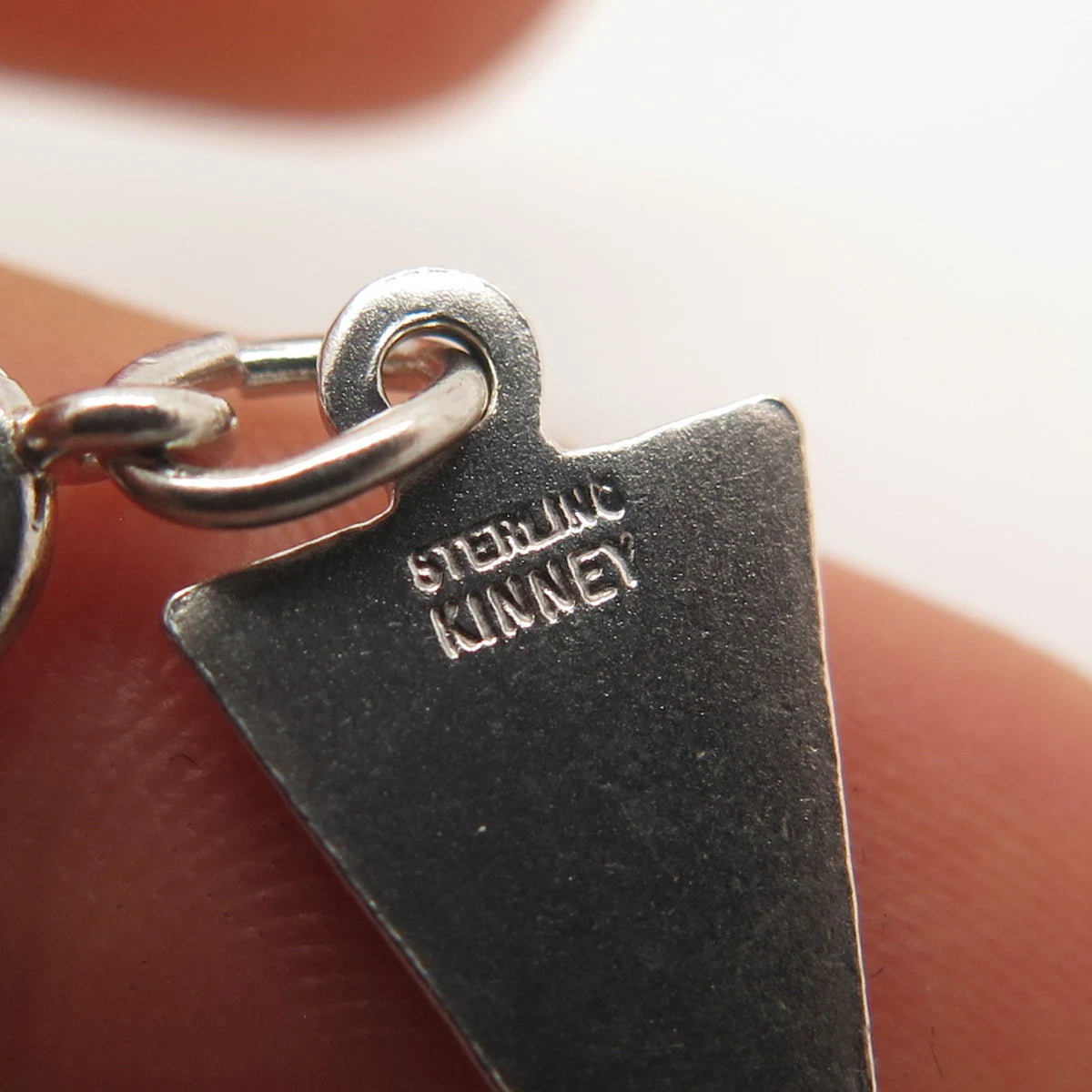 925 Sterling Silver Vintage Kinney Enamel "South Division" Charm Pendant