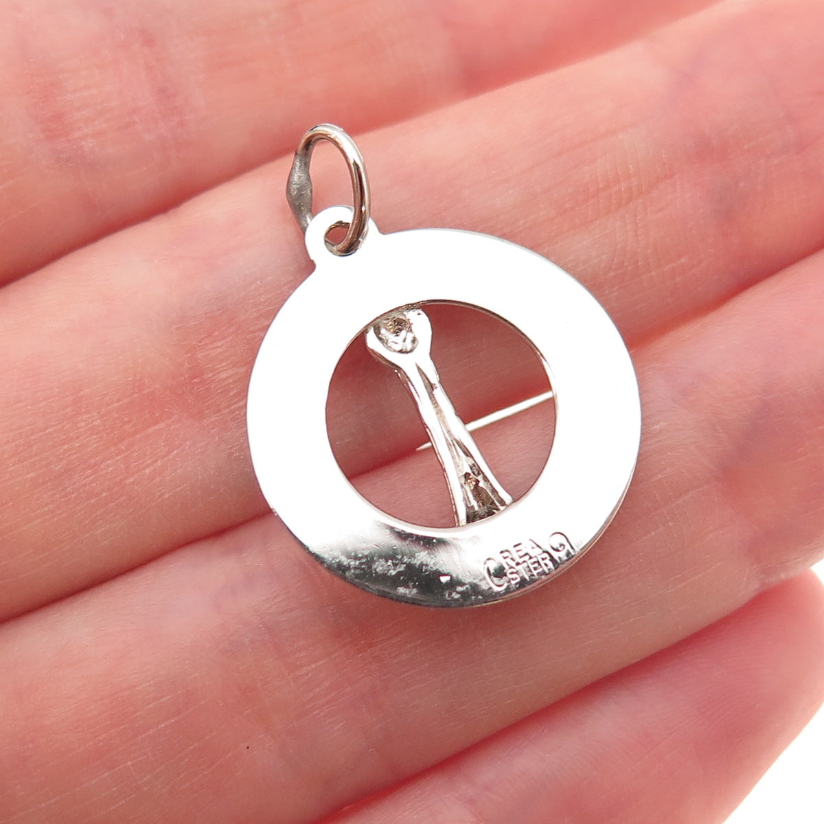 Crea 925 Sterling Silver Vintage 1982 Knoxville World's Fair Charm Pendant