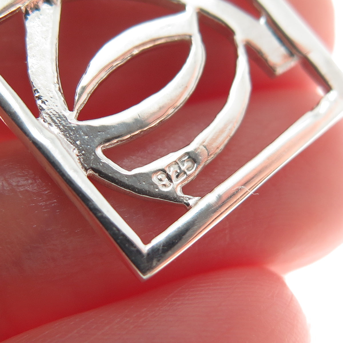 925 Sterling Silver Italy Modernist Square Cable Chain Necklace 18"