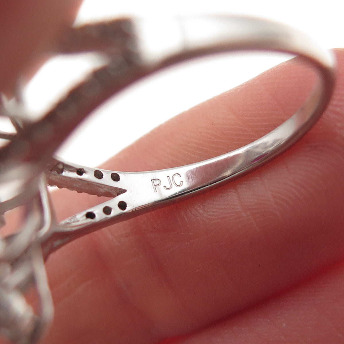 925 Sterling Silver Lab-Created Ruby & C Z Bohemian Ring Size 8